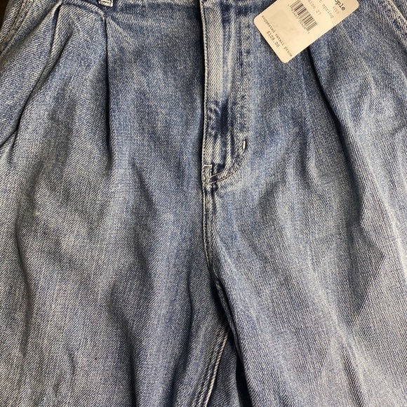Free People WM Denim High-Waist Wide Jeans Blue - Picture 5 of 9